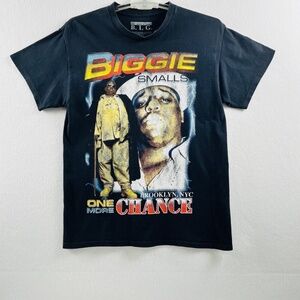 Notorious BIG Shirt Mens Medium Black Biggie Smalls One More Chance Brooklyn NYC